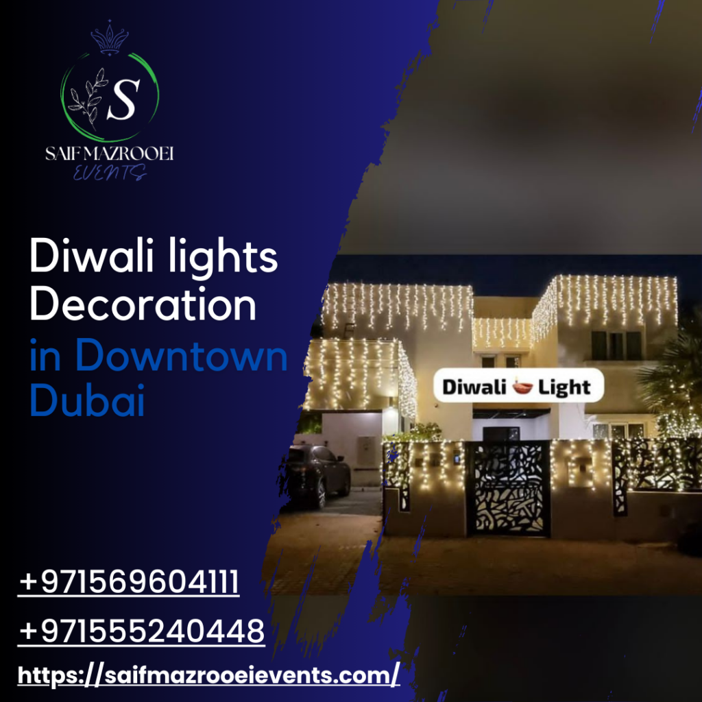 Diwali lights Decoration in Downtown Dubai