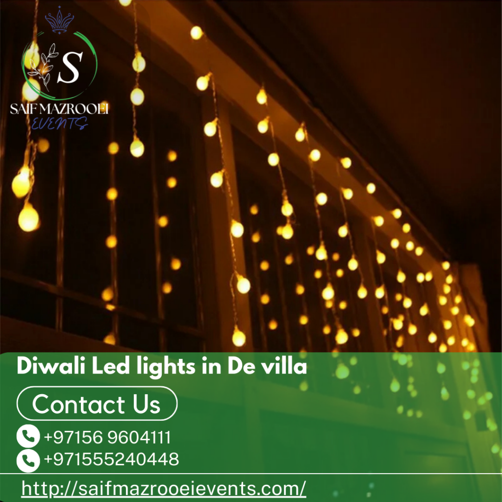 Diwali Led lights in de villa