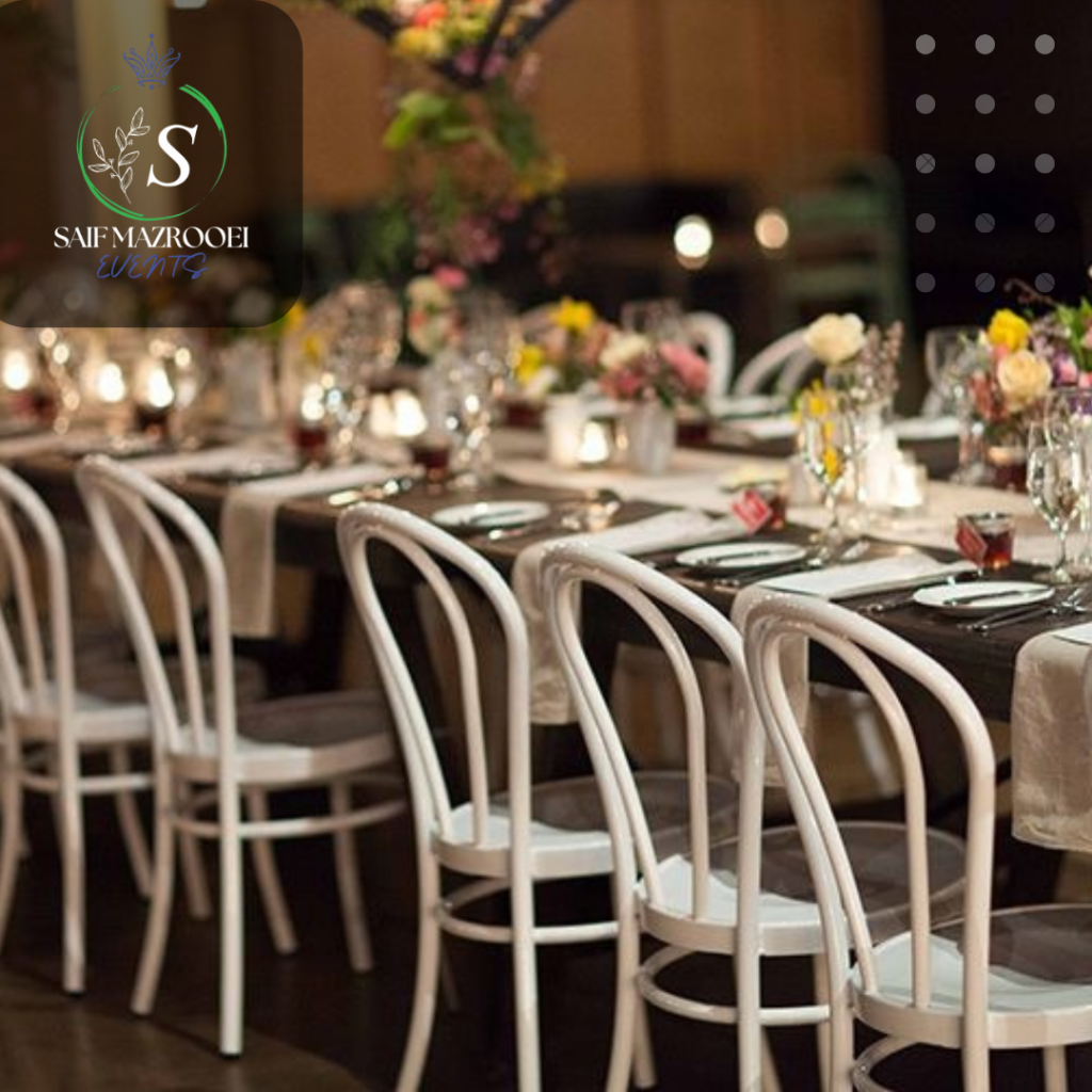 Wedding Chairs Tables Rental in Al Khawaneej