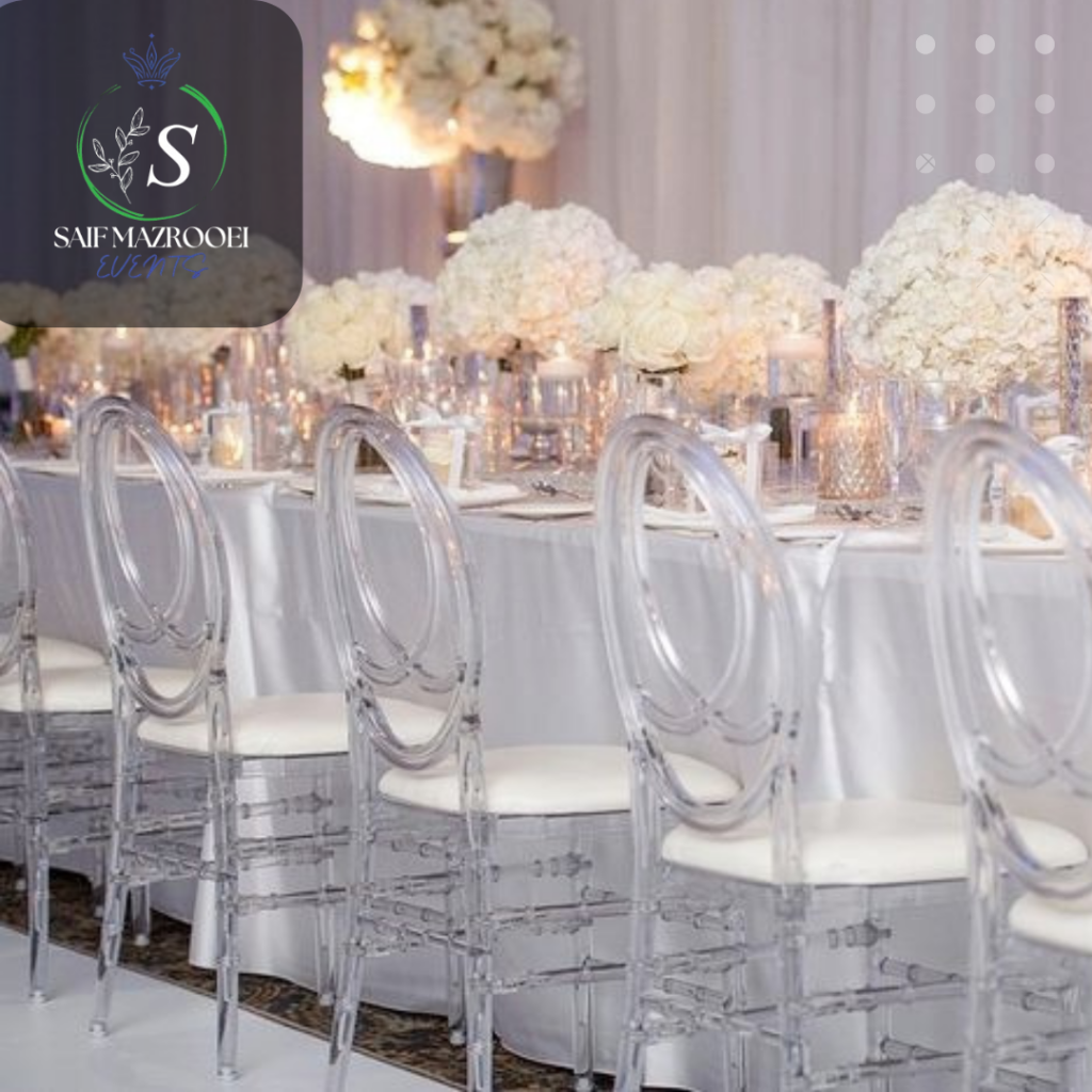 Wedding Chairs Tables Rental in Al Khawaneej