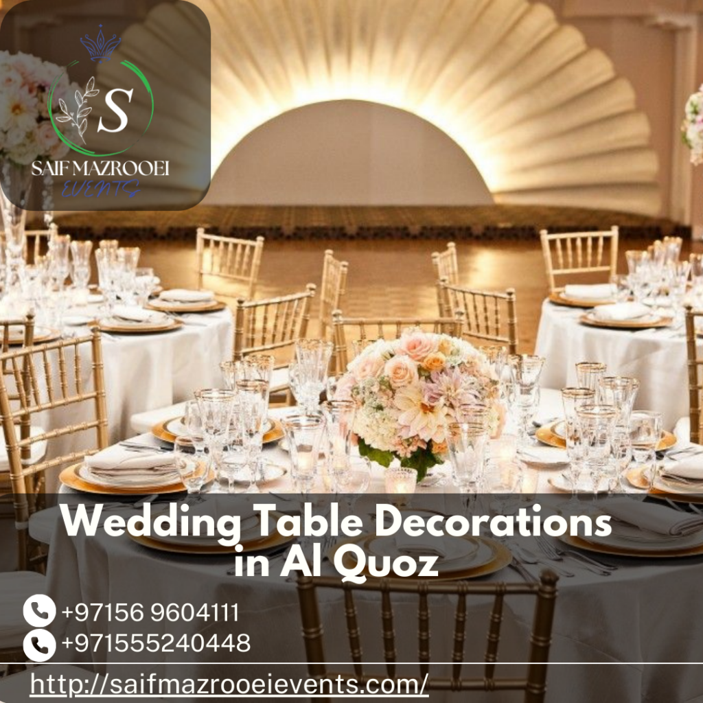 Wedding Table Decorations in Al Quoz